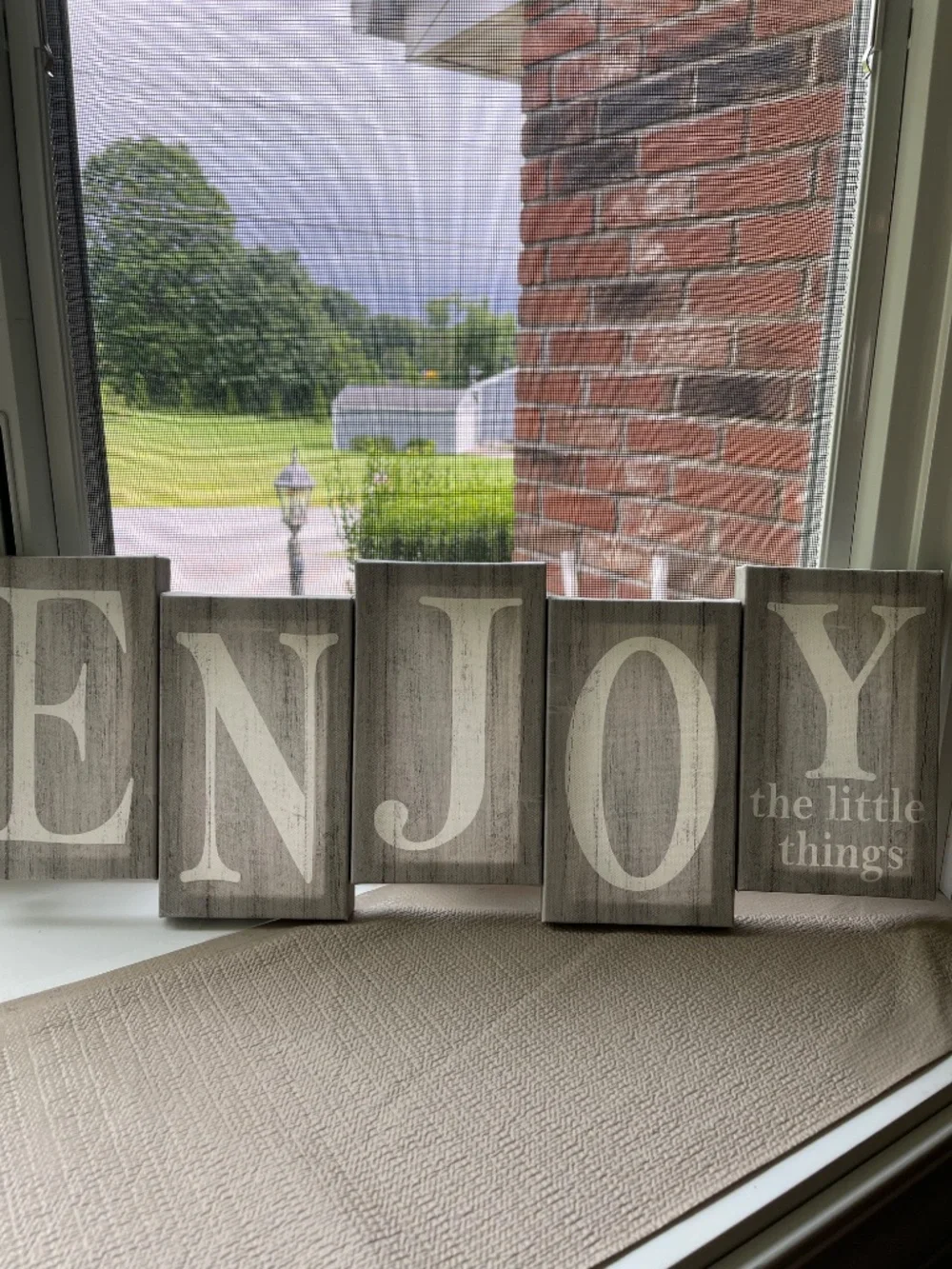 Enjoy the little things sign/ home decor